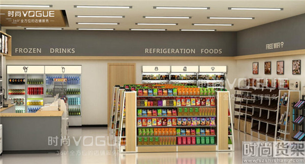 超市貨架陳列設計效果圖