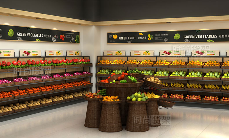 超市生鮮區(qū)布局設(shè)計(jì)效果圖