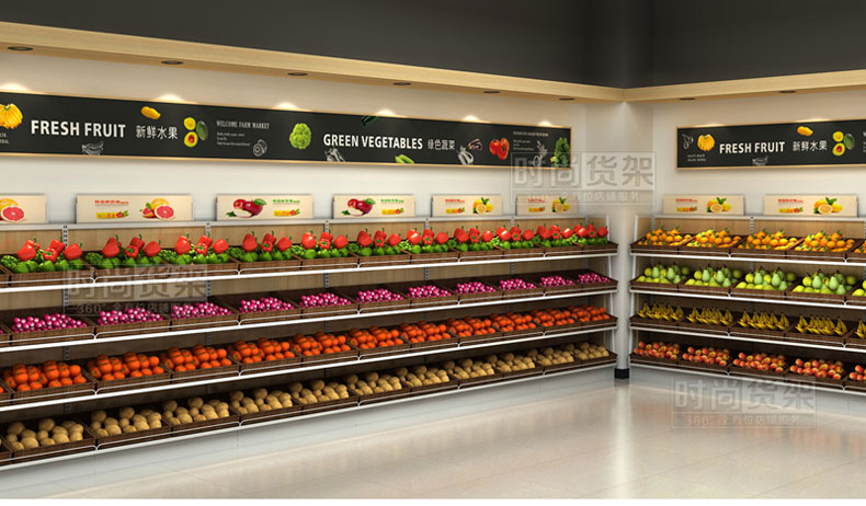 超市貨架陳列設(shè)計(jì)效果圖